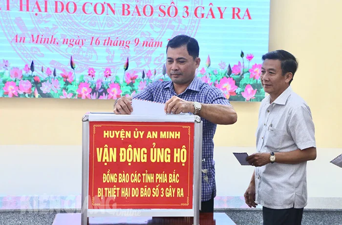 An Minh phát động ủng hộ đồng bào bị thiệt hại do bão số 3